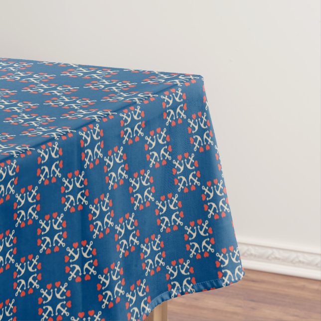 Nappe Motif d'Ancre et de coeur (In Situ)