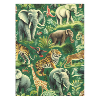 Nappe Motif d'animaux de la jungle vintage