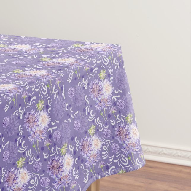 Nappe motif d'aquarelle des fleurs de prairie (In Situ)