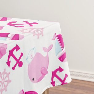 Nappe Motif De Baleines, Beaux Baleines, Baleines Roses