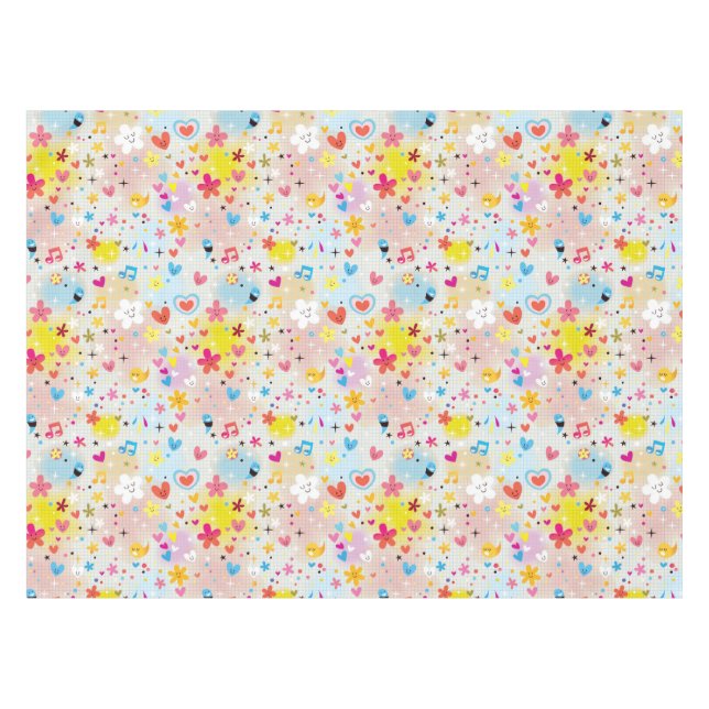 Nappe motif de bande dessinée d'amusement (Devant (Horizontal))