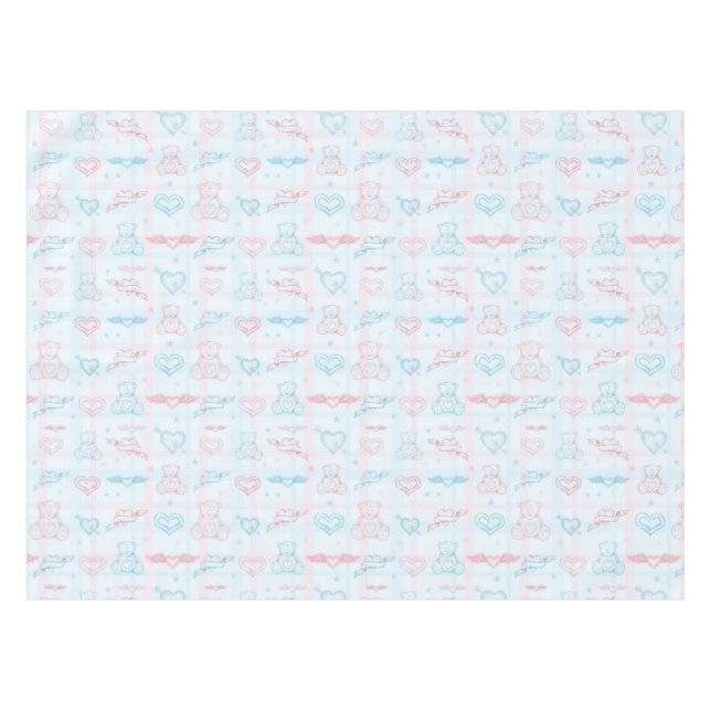Nappe motif de bébé avec l'ours de nounours (Devant (Horizontal))