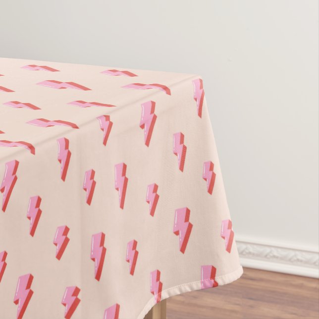 Nappe Motif de boulon de foudre rose (In Situ)