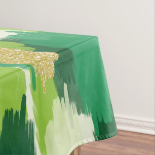 Nappe Motif de brosses Abstrait Gold vert