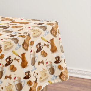 Nappe Motif de café et de biscuit