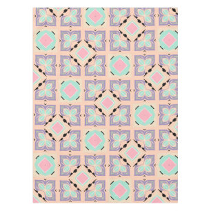 Nappe Motif de carreaux géométriques pastel   Rose Menth