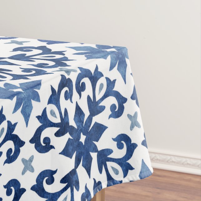 Nappe Motif de carrelage bleu Floral (In Situ)