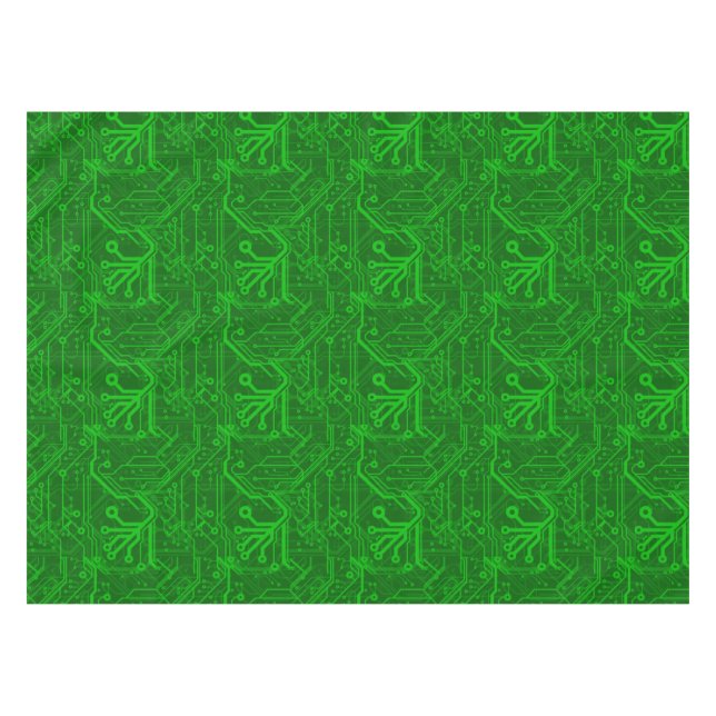 Nappe Motif de carte électronique de vert (Devant (Horizontal))