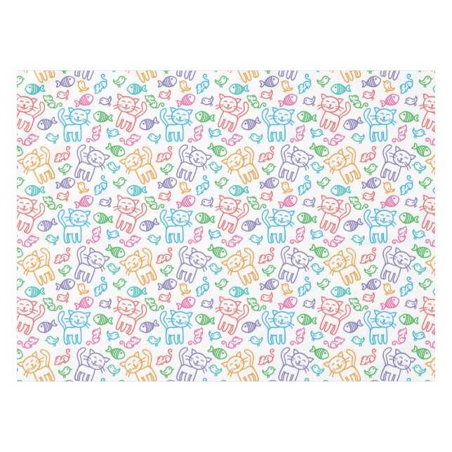 Nappe motif de chat (Devant (Horizontal))