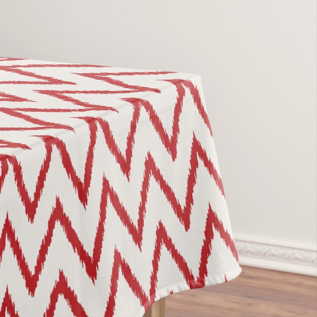 Nappe Motif de chevron rouge kat texturé chic moderne (In Situ)