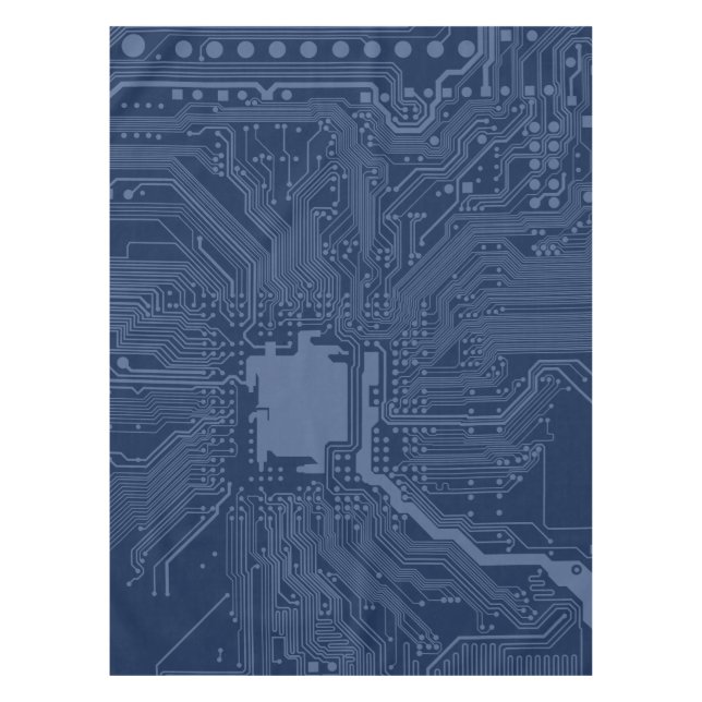 Nappe Motif de circuit Geek bleu (Devant)