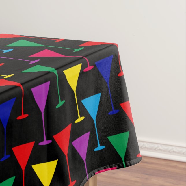 Nappe Motif de cocktail Martini coloré (In Situ)