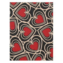Motif de coeur simple Noir et Rouge