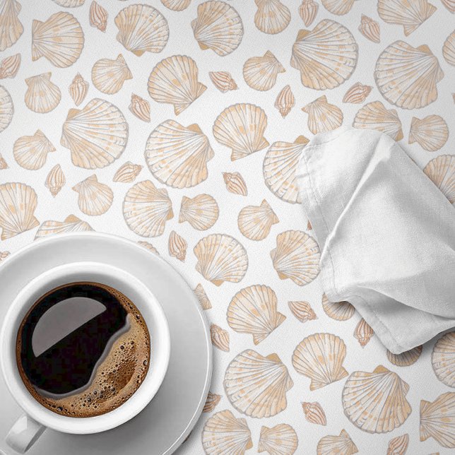 Nappe Motif de coque de mer neutre (Créateur téléchargé)