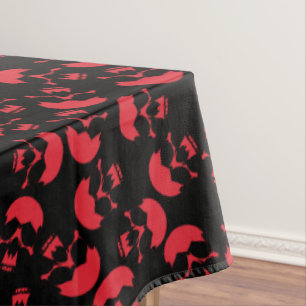 Nappe Motif de crâne esthétique noir et rouge