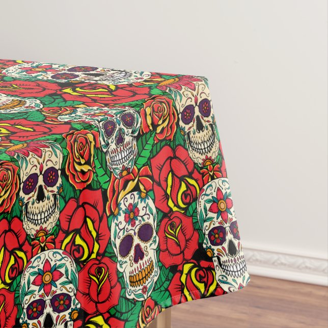 Nappe Motif de crânes floraux (In Situ)
