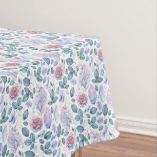 Nappe Motif de cristaux et de roses de licorne