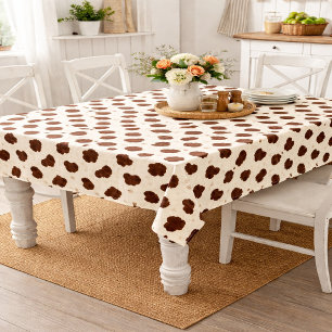 Nappe Motif de cuir de vache marron et blanc