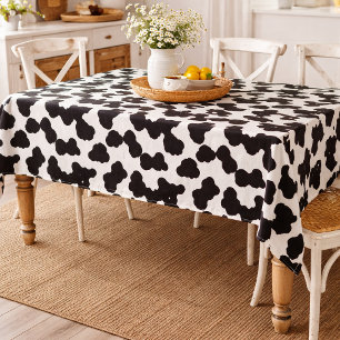Nappe Motif de cuir de vache noir et blanc