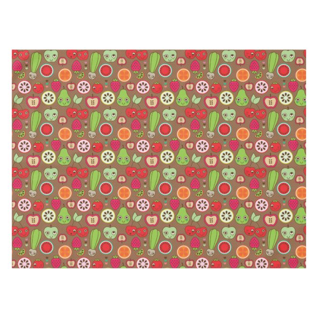 Nappe Motif de cuisine de fruit (Devant (Horizontal))