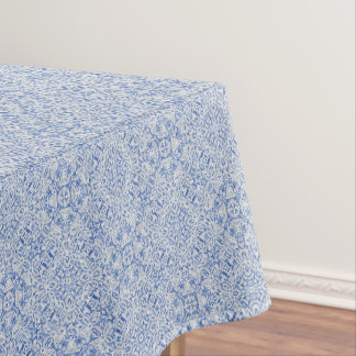 Nappe Motif de dentelle ajourée grise et bleue vintage
