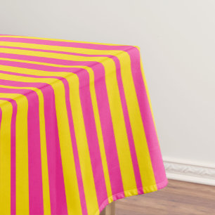 Nappe Motif de design de rayures élégantes rose jaune 