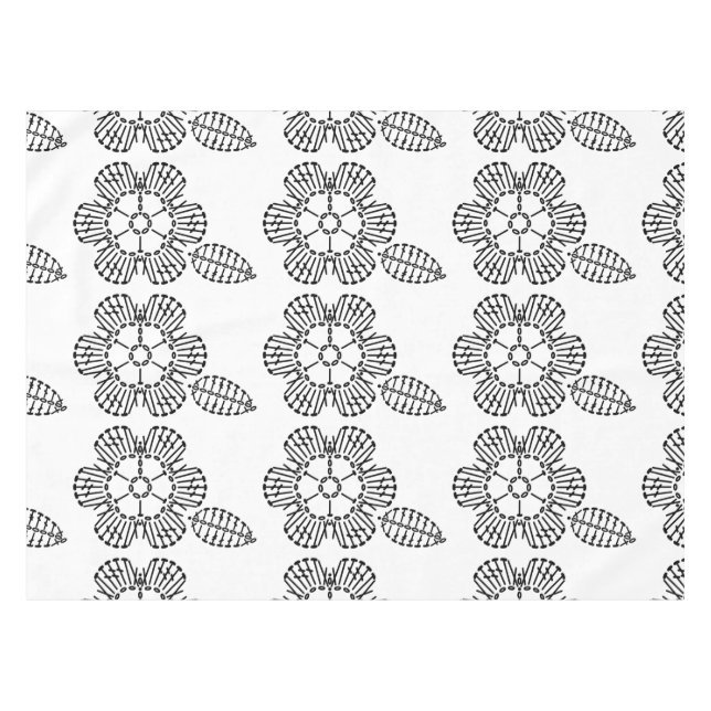 Nappe Motif de diagramme de crochet de fleur et de (Devant (Horizontal))