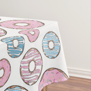 Nappe Motif De Donuts, Donuts Roses, Donuts Bleus