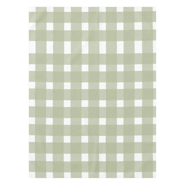 Nappe Motif de En vichy blanc Sage Green (Devant)