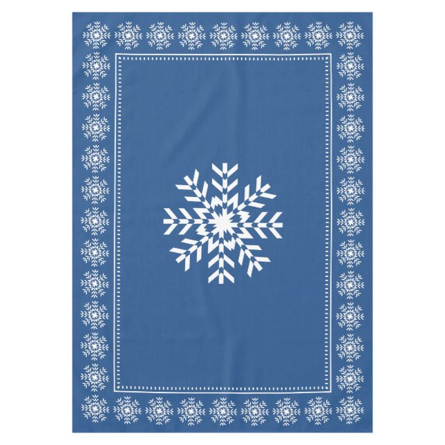 Nappe Motif de Fléau de neige bleu scandinave (Devant)