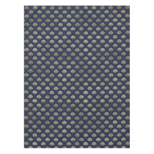 Nappe Motif de fleurs Art déco Vintage or et marine 