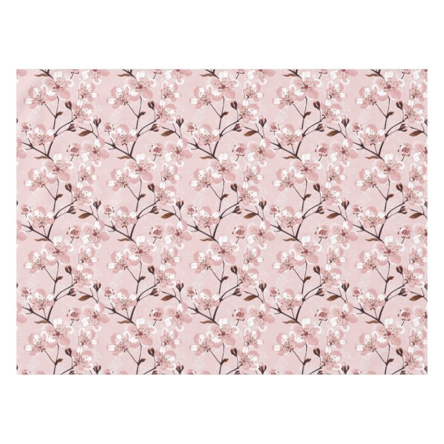 Nappe Motif de fleurs de fleurs de cerisier (Devant (Horizontal))
