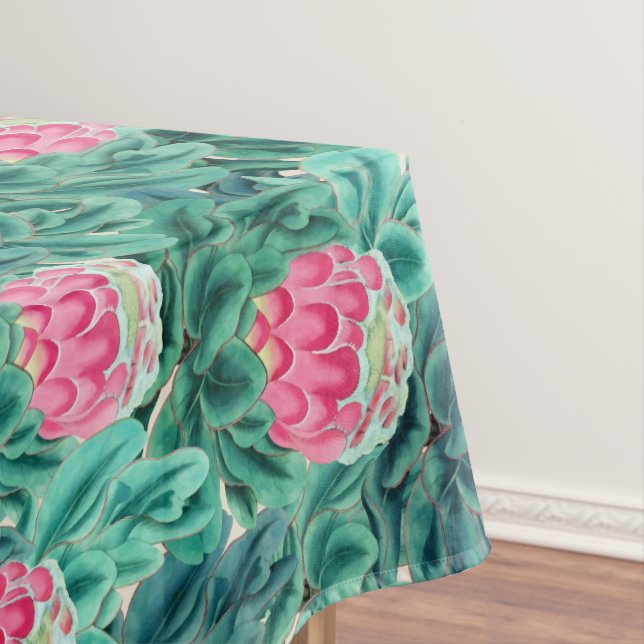 Nappe Motif de fleurs de Protea exotiques (In Situ)