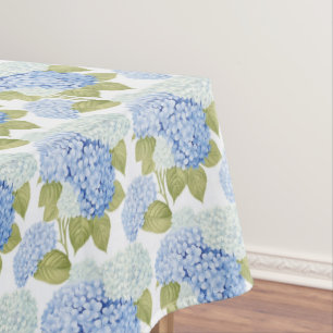 Nappe Motif de fleurs d'hydrangea bleues élégantes 