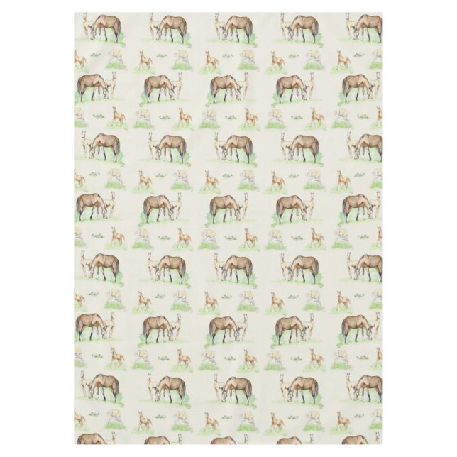 Nappe Motif de foin de jument et de cheval (Devant)