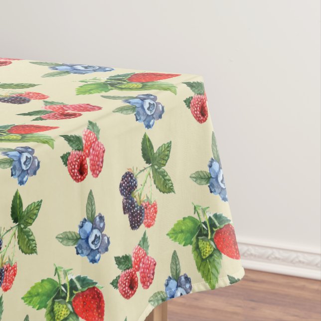 Nappe Motif de framboise d'aquarelle (In Situ)