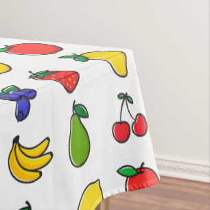 Nappe Motif de fruits mélangés colorés