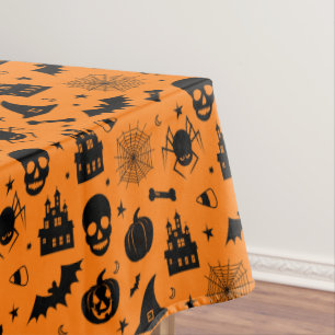 Nappe Motif de Halloween orange et noir