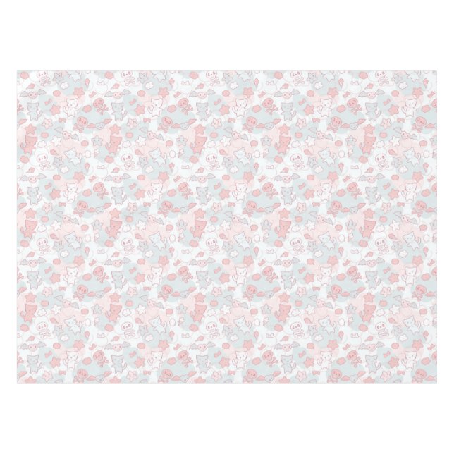 Nappe motif de kawaii avec le griffonnage (Devant (Horizontal))