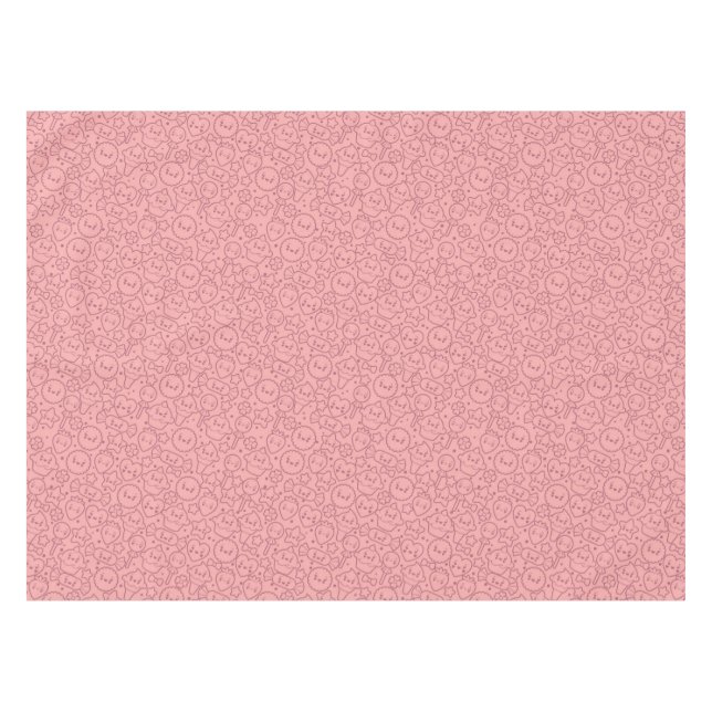 Nappe Motif de Kawaii avec les gâteaux mignons (Devant (Horizontal))