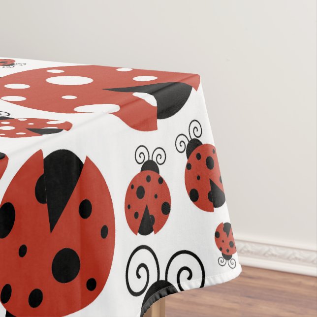 Nappe Motif De Ladybugs, Mignons Ladybugs, Red Ladybugs (In Situ)