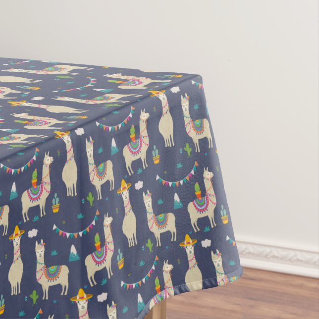 Nappe Motif de lama de célébration (In Situ)