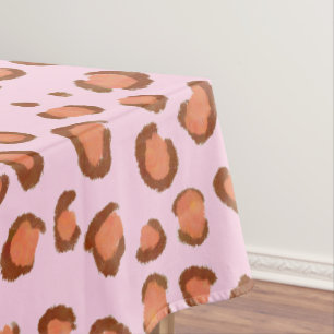 Nappe Motif de Leopard moderne en rose rouge
