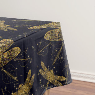 Nappe Motif de libellules d'or - lumière
