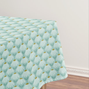 Nappe Motif de marguerites florales vintage bleu sarcell