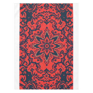 Nappe Motif de médaillon persan orné rouge bleu de luxe