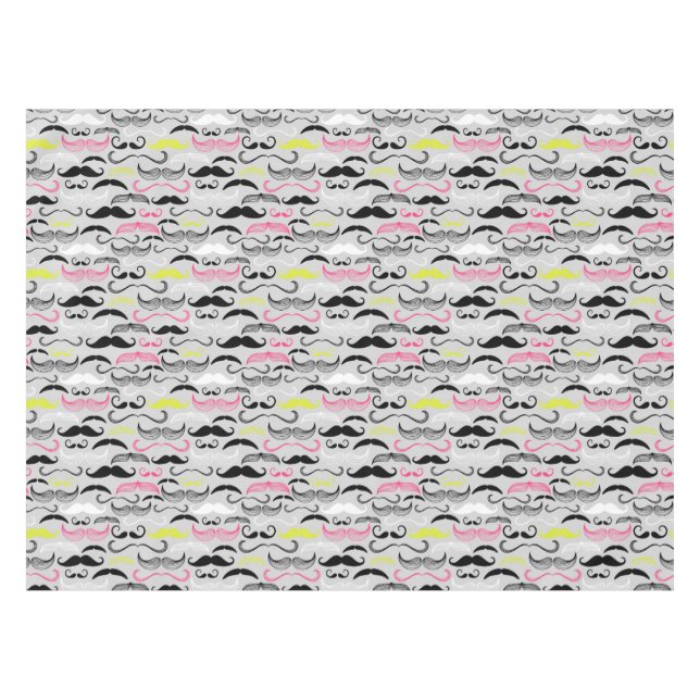 Nappe Motif de moustache, rétro style (Devant (Horizontal))