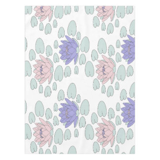 Nappe Motif de nénuphars sur fond blanc
