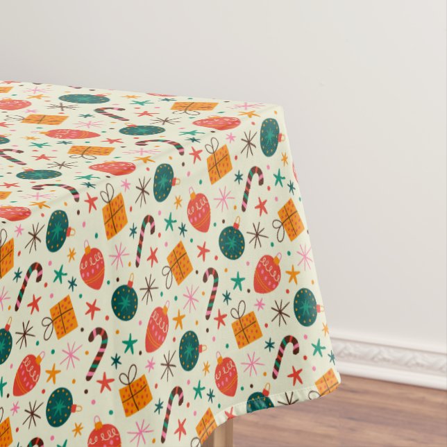 Nappe Motif de Noël rétro et cadeau (In Situ)