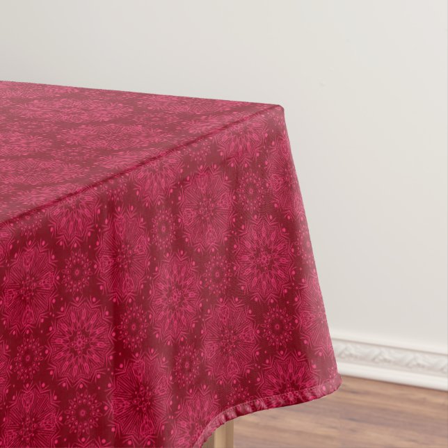 Nappe Motif de Noël rouge. (In Situ)